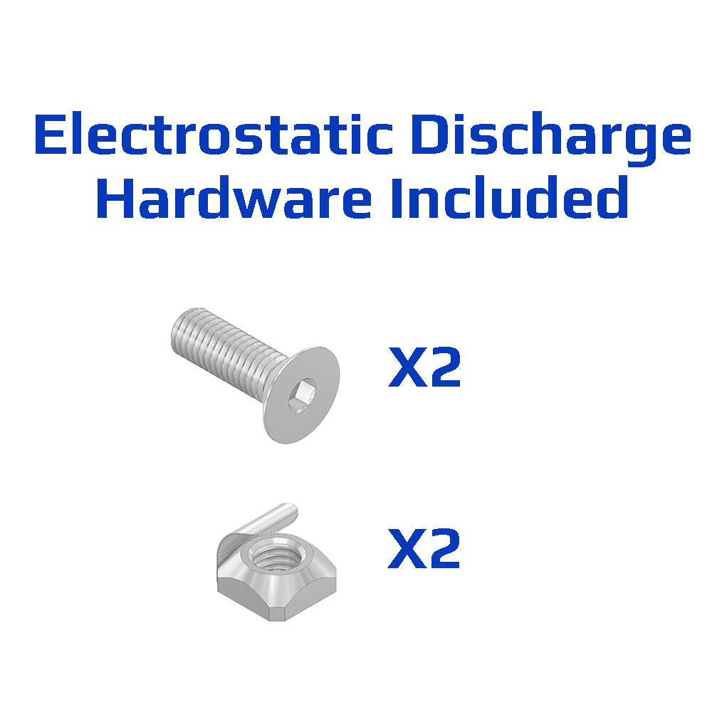 50-221-1ESD MODULAR SOLUTIONS ALUMINUM HANDLE 120 FASTENING SET WITH ESD HARDWARE